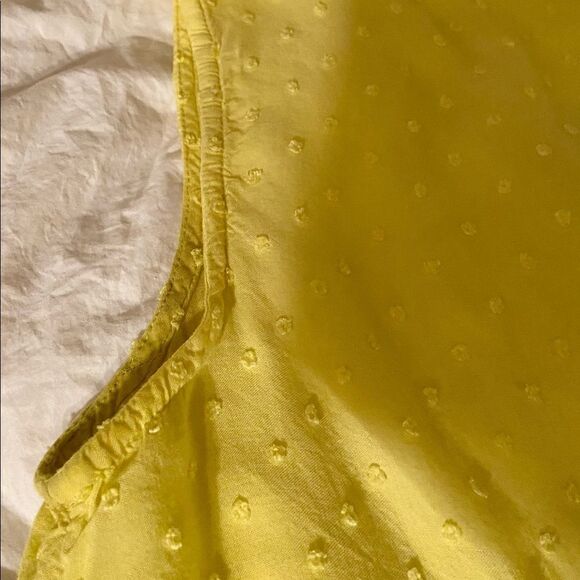 Merona Womens Blouse Yellow Sleeveless V Neck Lrg - Picture 9 of 10